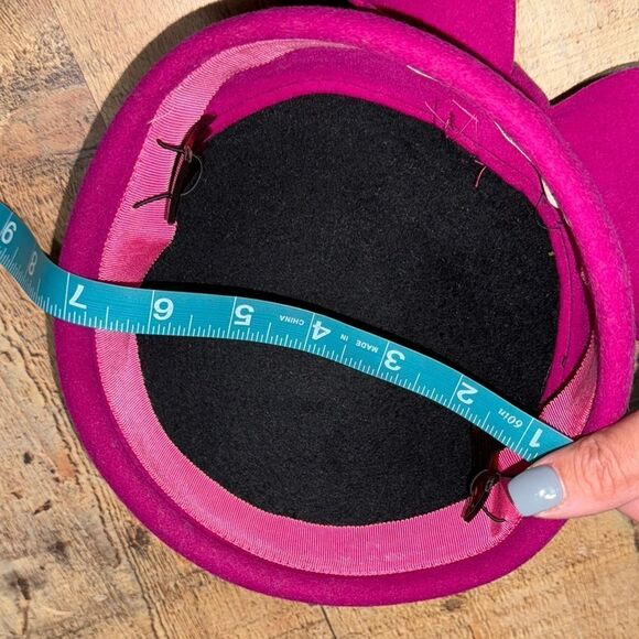 Frank Olive Vintage 100% wool magenta black Ladies Hat Private collection main image 12